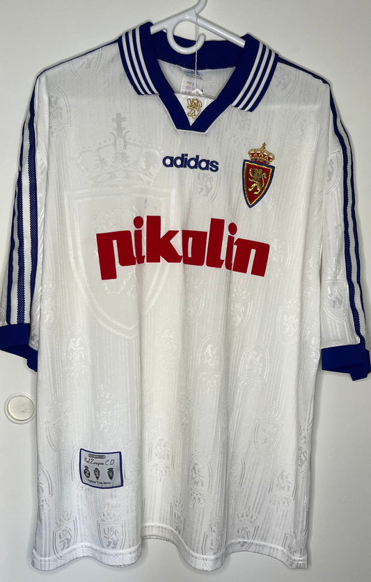 Real Zaragoza 1997-99 Home Shirt (XL) - 8/10