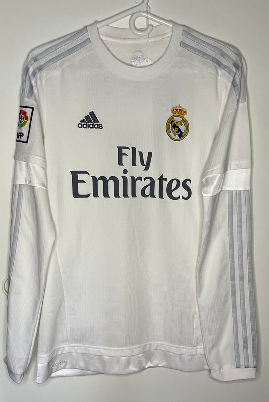 Real Madrid 2015-16 Long Sleeve Home Shirt Ronaldo (S) - 9/10