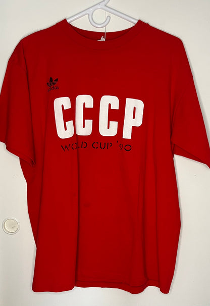 USSR 1990 World Cup Adidas Tee (L) - 9/10