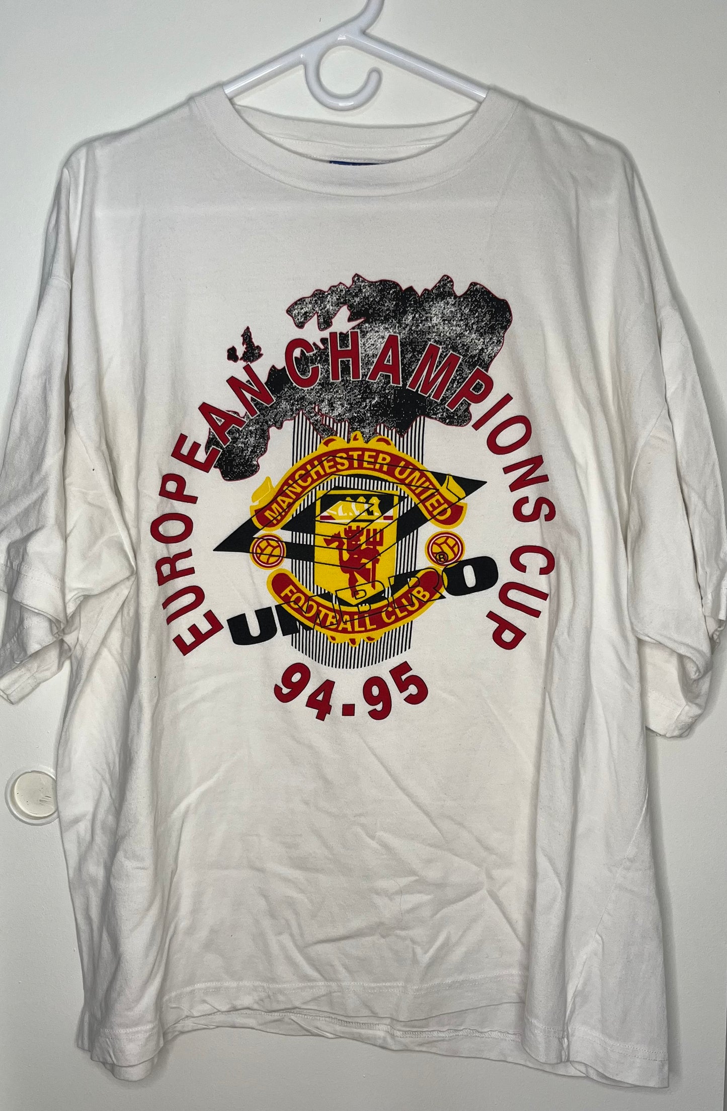 Manchester United 1994-95 Champions League Umbro Tee (XL) - 10/10