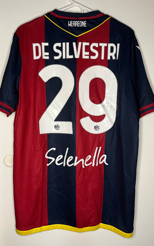 Bologna 2024-25 Signed Home Shirt De Silvestri - Match Worn