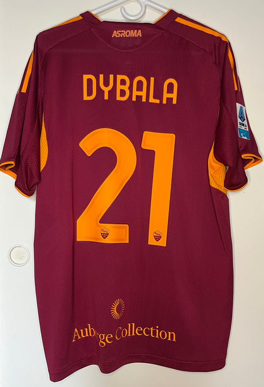 AS Roma 2025-26 Authentic Home Shirt Dybala (XL) - 10/10